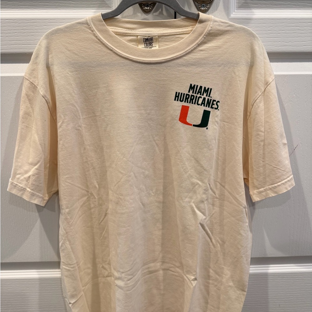 Comfort Colors Cream Miami Hurricanes Tee